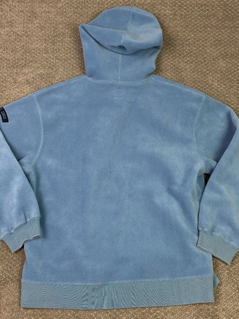 Vintage Y2K GAP Fleece Hoodie Mens XL Light Blue Pullover - Picture 6 of 16